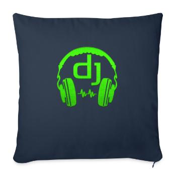 Kopfhörer-Musik-DJ - Sofakissenbezug 45 x 45 cm - Navy - Vorne