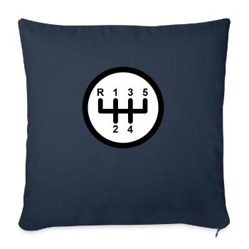 Changement de vitesse 5 vitesses - Housse de coussin décorative 45 x 45 cm - bleu marine - Devant