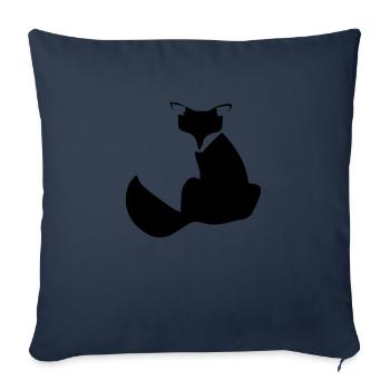 Renard - Housse de coussin décorative 45 x 45 cm - bleu marine - Devant