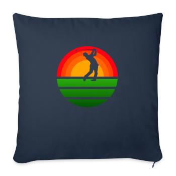 Golf Golfeur Golf Club Vintage Balle de Golf - Housse de coussin décorative 45 x 45 cm - bleu marine - Devant