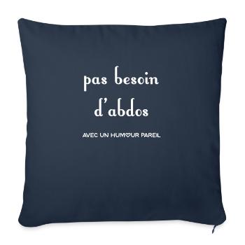 humour - Housse de coussin décorative 45 x 45 cm - bleu marine - Devant