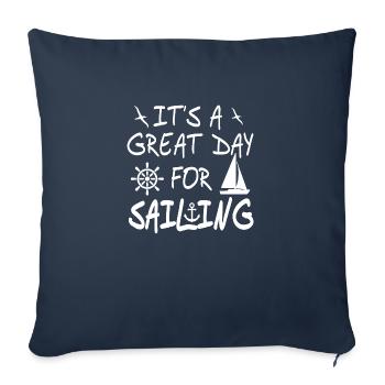 Sail - Sofa pillowcase 17,3'' x 17,3'' (45 x 45 cm) - navy - Front