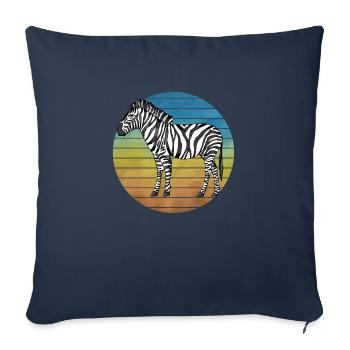Zebra - Sofa pillowcase 17,3'' x 17,3'' (45 x 45 cm) - navy - Front