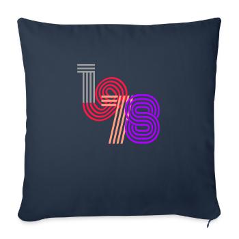 1978 - Housse de coussin décorative 45 x 45 cm - bleu marine - Devant