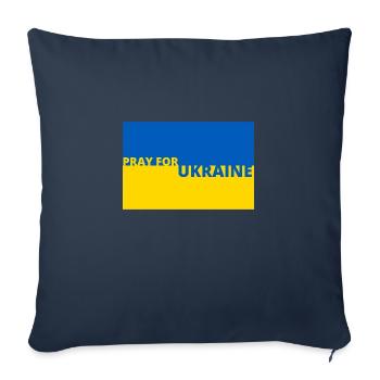 PRAY for Ukraine - Sofa pillowcase 17,3'' x 17,3'' (45 x 45 cm) - navy - Front