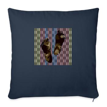 Pieds - Housse de coussin décorative 45 x 45 cm - bleu marine - Devant