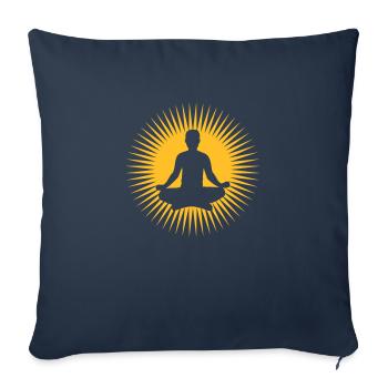 Meditating radiantly yoga - Sofa pillowcase 17,3'' x 17,3'' (45 x 45 cm) - navy - Front