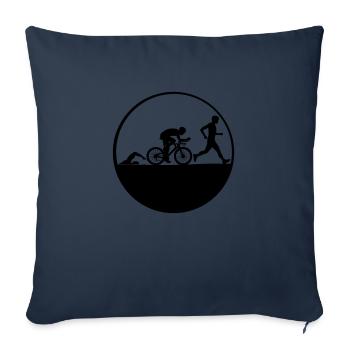 Sport Moon Triathlon - Sofa pillowcase 17,3'' x 17,3'' (45 x 45 cm) - navy - Front