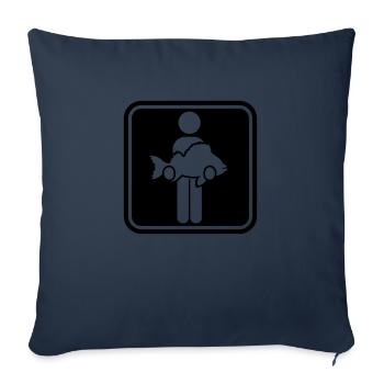 Hobby Logo Angler - Sofa pillowcase 17,3'' x 17,3'' (45 x 45 cm) - navy - Front