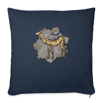 Chameau - Housse de coussin décorative 45 x 45 cm - bleu marine - Devant
