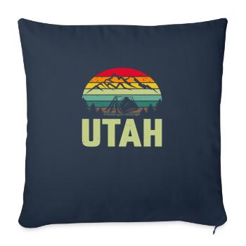 Utah Retro Vintage Mountains - Sofakissenbezug 45 x 45 cm - Navy - Vorne