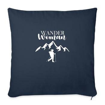 Randonnée Sport Randonnée Femme Alpinisme Dicton - Housse de coussin décorative 45 x 45 cm - bleu marine - Devant