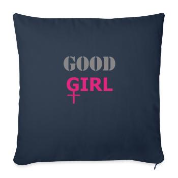 GOOD GIRL - Sofa pillowcase 17,3'' x 17,3'' (45 x 45 cm) - navy - Front