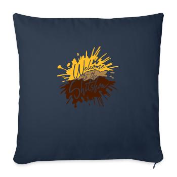 Merde dégoûtante ShitShow - Housse de coussin décorative 45 x 45 cm - bleu marine - Devant