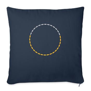 Circle frame beer bottles - Sofa pillowcase 17,3'' x 17,3'' (45 x 45 cm) - navy - Front