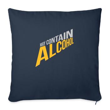 May contain alcohol Text - Sofa pillowcase 17,3'' x 17,3'' (45 x 45 cm) - navy - Front