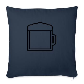 Logo Icon Large Beer Glass - Sofa pillowcase 17,3'' x 17,3'' (45 x 45 cm) - navy - Front