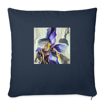 Purple iris flower in full bloom - Sofa pillowcase 17,3'' x 17,3'' (45 x 45 cm) - navy - Front