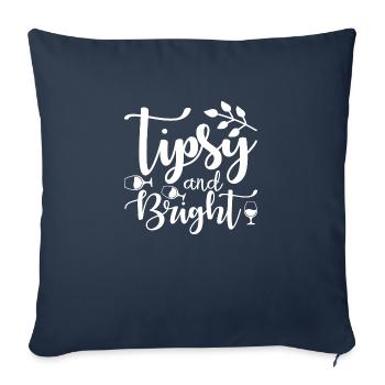 Tipsy and Bright - Sofa pillowcase 17,3'' x 17,3'' (45 x 45 cm) - navy - Front