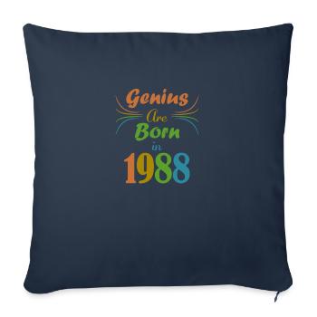 Genius Jahrgang 1988 - Sofakissenbezug 45 x 45 cm - Navy - Vorne