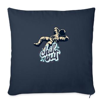 Astronaute effrayant - Housse de coussin décorative 45 x 45 cm - bleu marine - Devant