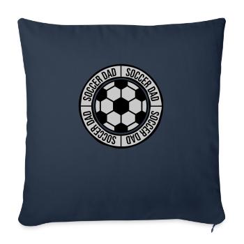 Soccer Papa Logo Sport - Housse de coussin décorative 45 x 45 cm - bleu marine - Devant