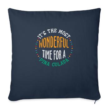 C’est le moment le plus merveilleux pour Pina Colada - Housse de coussin décorative 45 x 45 cm - bleu marine - Devant
