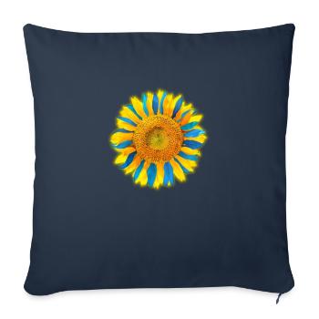Ukraine4 - Housse de coussin décorative 45 x 45 cm - bleu marine - Devant
