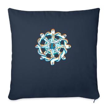 Navigation - Housse de coussin décorative 45 x 45 cm - bleu marine - Devant