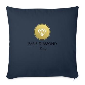 Élégance - Housse de coussin décorative 45 x 45 cm - bleu marine - Devant