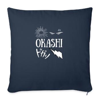 OKASHI MANGA FAN JAPON DESSIN - Housse de coussin décorative 45 x 45 cm - bleu marine - Devant