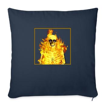 Incendie de Govos - Housse de coussin décorative 45 x 45 cm - bleu marine - Devant