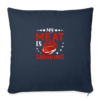 My Meat is Smoking - Sofa pillowcase 17,3'' x 17,3'' (45 x 45 cm) - navy - Front