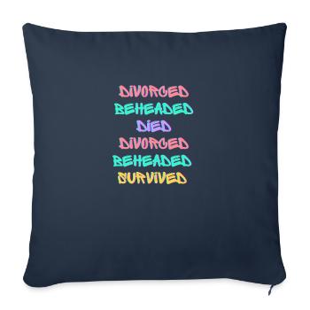 Six wives of Henry VIII from Six the musical - Sofa pillowcase 17,3'' x 17,3'' (45 x 45 cm) - navy - Front