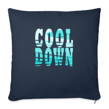 Cool Down - Housse de coussin décorative 45 x 45 cm - bleu marine - Devant