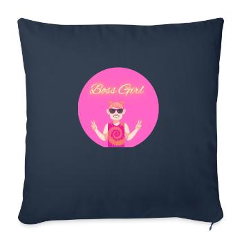 Girls are the boss - Sofakissenbezug 45 x 45 cm - Navy - Vorne