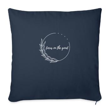 focus on the good - Sofa pillowcase 17,3'' x 17,3'' (45 x 45 cm) - navy - Front