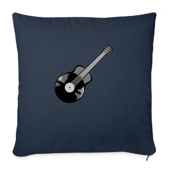 Vinyl guitarist guitar playing - Sofa pillowcase 17,3'' x 17,3'' (45 x 45 cm) - navy - Front