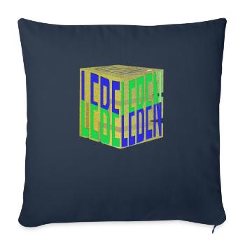 Lebe Dein Leben - Würfel - Sofakissenbezug 45 x 45 cm - Navy - Vorne