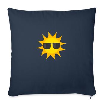 Sun Wearing Sunglasses - Housse de coussin décorative 45 x 45 cm - bleu marine - Devant