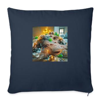 A walk through the robot mind: Goop Monster - Sofakissenbezug 45 x 45 cm - Navy - Vorne