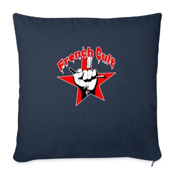 French cult étoile Bad Boy - Housse de coussin décorative 45 x 45 cm - bleu marine - Devant