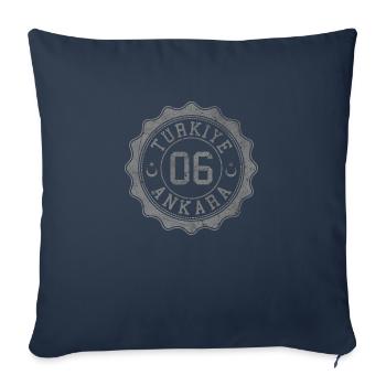 Ankara - Housse de coussin décorative 45 x 45 cm - bleu marine - Devant