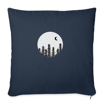 Moon Forest - Sofa pillowcase 17,3'' x 17,3'' (45 x 45 cm) - navy - Front