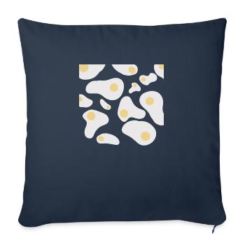 Fried eggs - Sofa pillowcase 17,3'' x 17,3'' (45 x 45 cm) - navy - Front