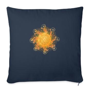 ornate swirl of light, sun, SSL, icon - Sofa pillowcase 17,3'' x 17,3'' (45 x 45 cm) - navy - Front