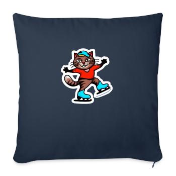 Katze am skaten - Sofakissenbezug 45 x 45 cm - Navy - Vorne