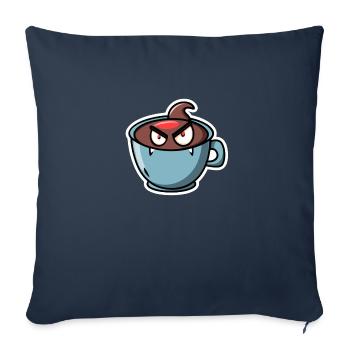Help! My coffee is a monster - Sofa pillowcase 17,3'' x 17,3'' (45 x 45 cm) - navy - Front