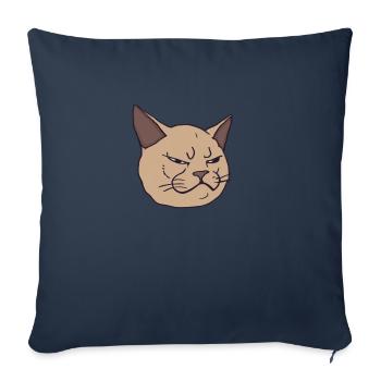 -.- macht die Katze - Sofakissenbezug 45 x 45 cm - Navy - Vorne