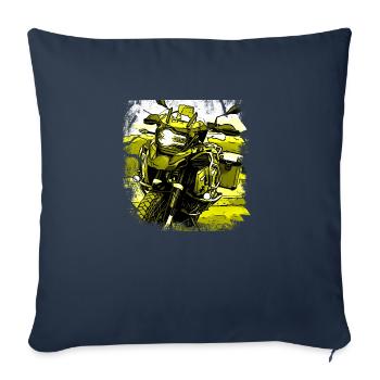 Motorrad GS black gelb - Sofakissenbezug 45 x 45 cm - Navy - Vorne